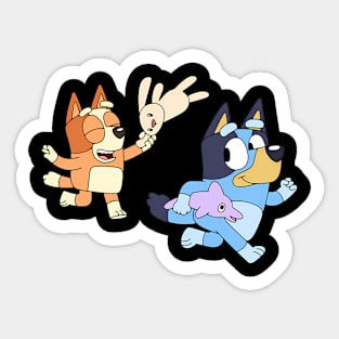 Bluey Running Sticker